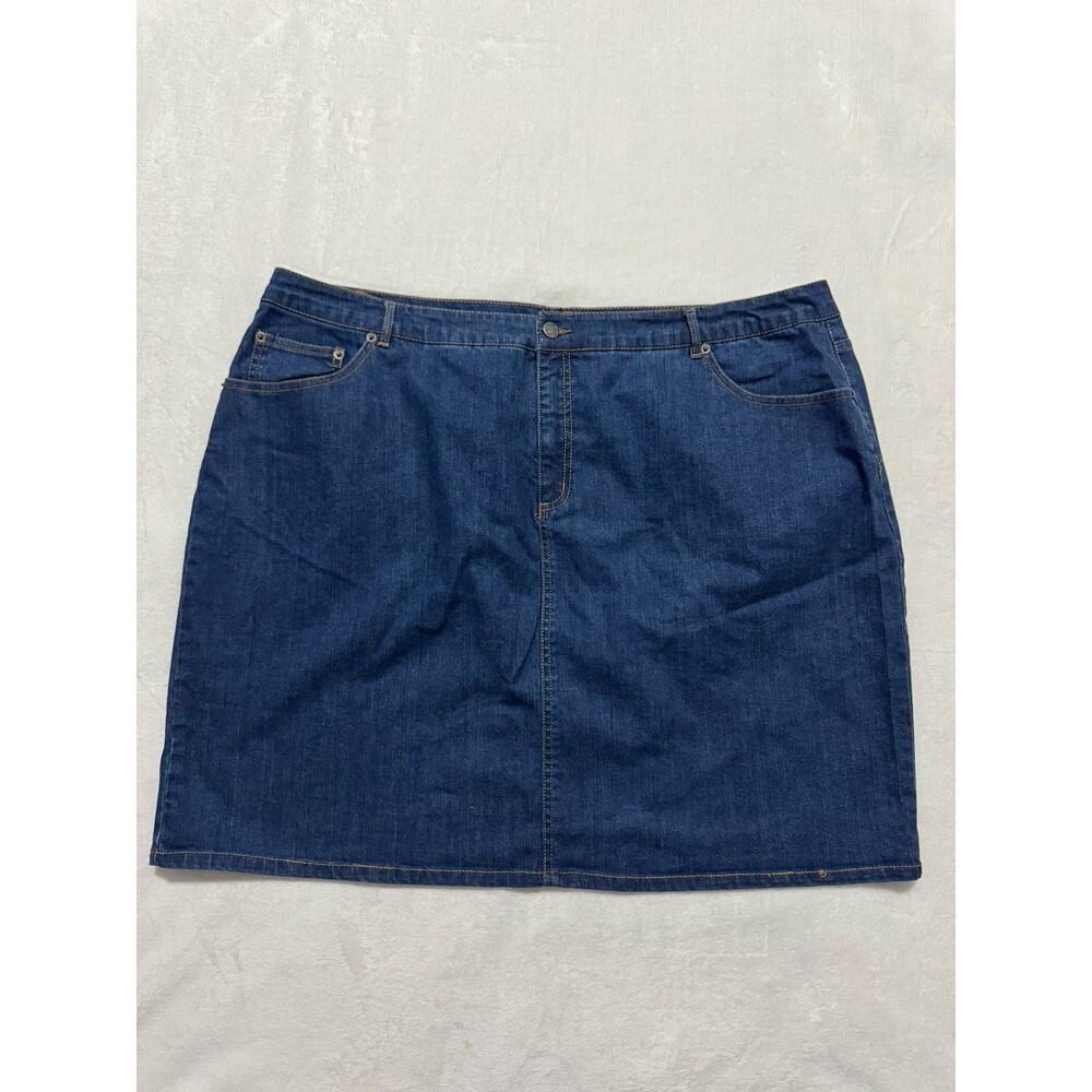 Liz Claiborne 24W Denim Jean Skirt Stretch Plus Size